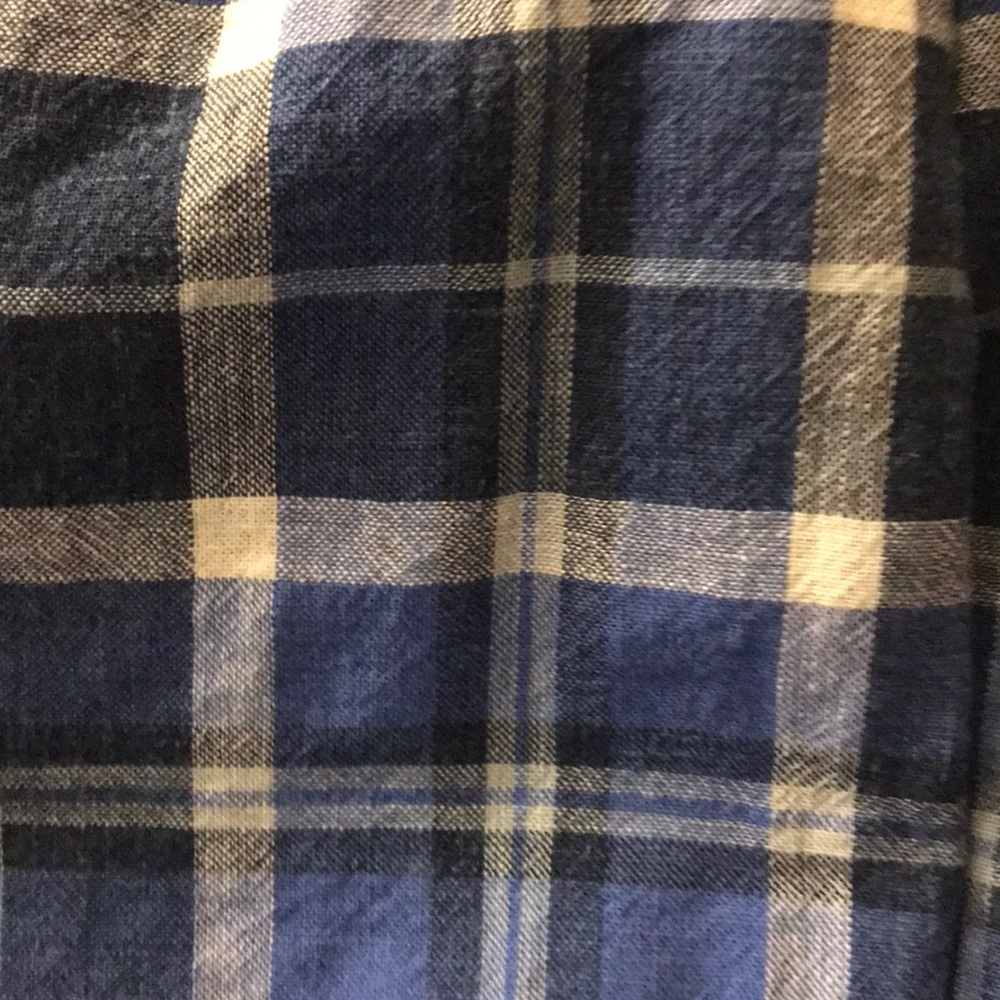 Blue plaid button down - Picture 2 of 3